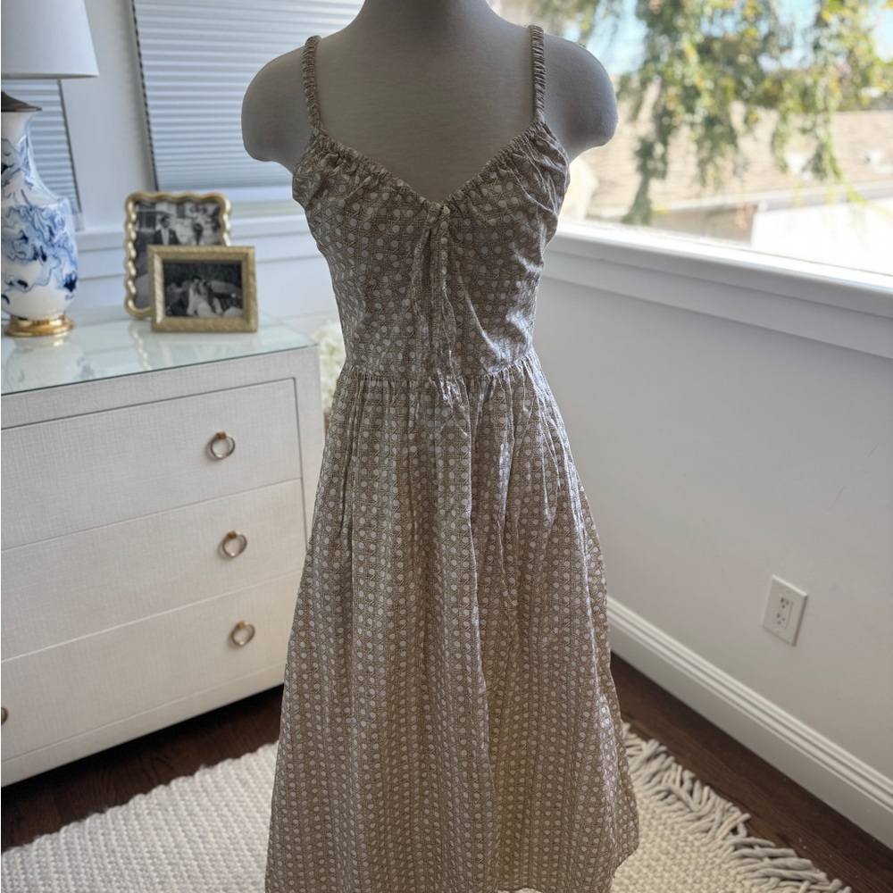 Hill House Sand Basketweave Juliana Sleeveless Midi Sundress